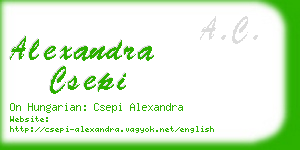 alexandra csepi business card